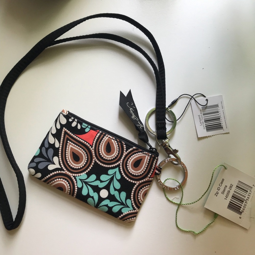Vera Bradley Zip ID Case and Lanyard Set